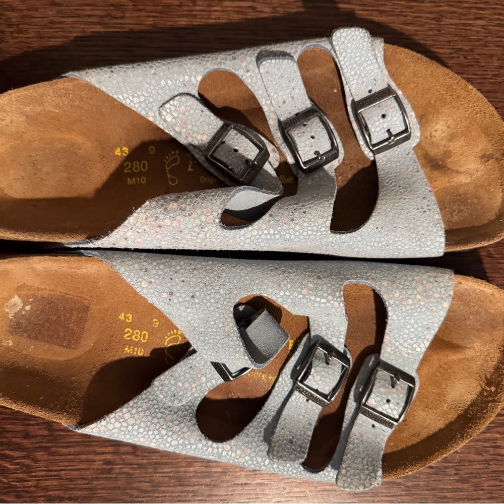 Men’s Birkenstock Florida Grey Sparkle Slides